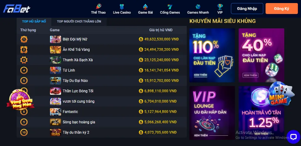 Bàn chơi casino trực tuyến với dealer tại 333win